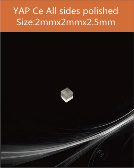 2mm x 2mm x 2.5mm all sides polished scintillation crystal by EPIC Crystal