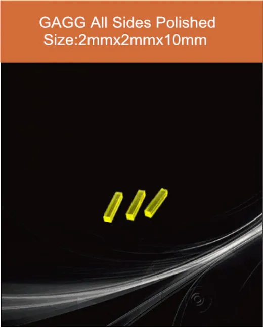 GAGG(Ce) 2x2x10mm scintillation crystal by EPIC Crystal
