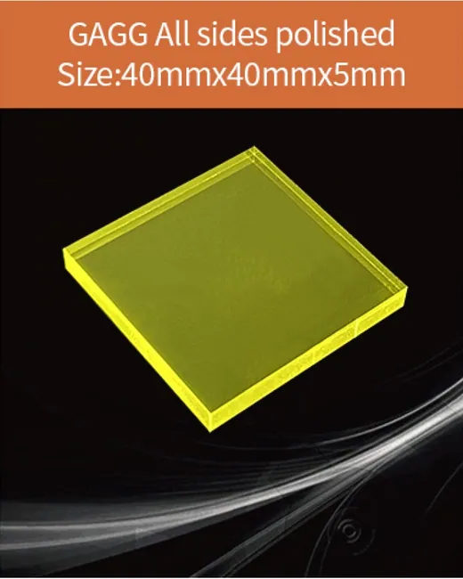GAGG-Scintillator-40x40x5mm scintillation crystal by EPIC Crystal