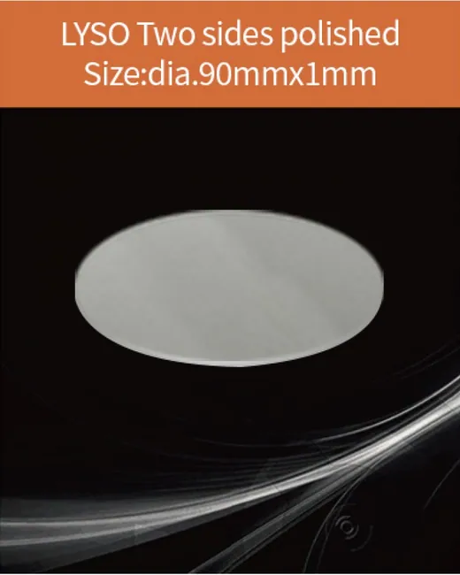 dia.90x1 mm both sides polished scintillation crystal by EPIC Crystal