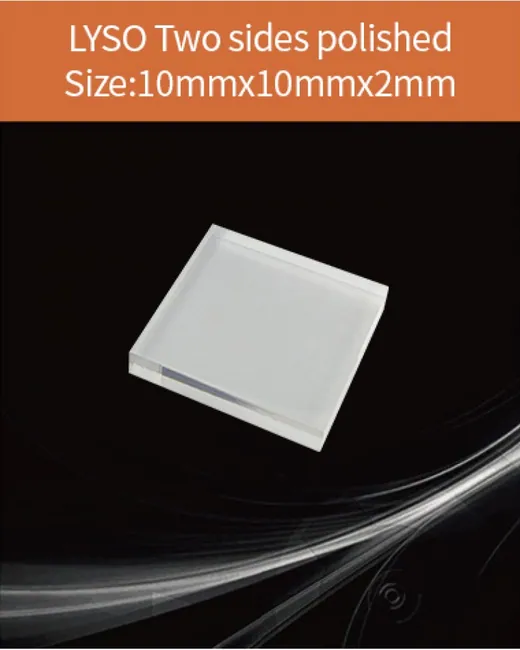 10x10x2mm both sides polished scintillation crystal by EPIC Crystal