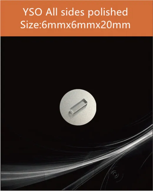 6x6x20 mm all sides polished scintillation crystal by EPIC Crystal