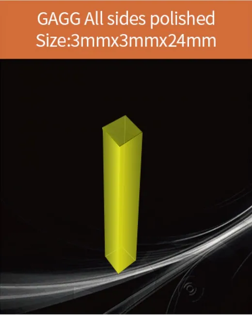 GAGG-Scintillator-3x3x24mm scintillation crystal by EPIC Crystal