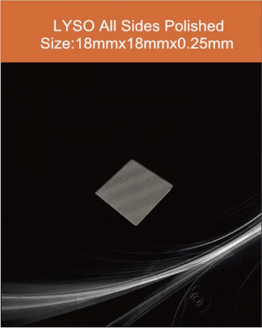 18x 18 x 0.25mm all sides polished scintillation crystal by EPIC Crystal