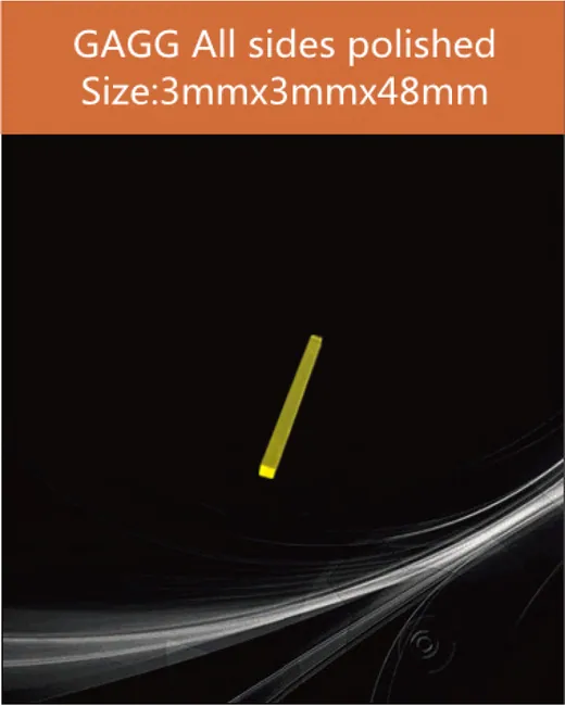 GAGG-Scintillator-3x3x48mm scintillation crystal by EPIC Crystal