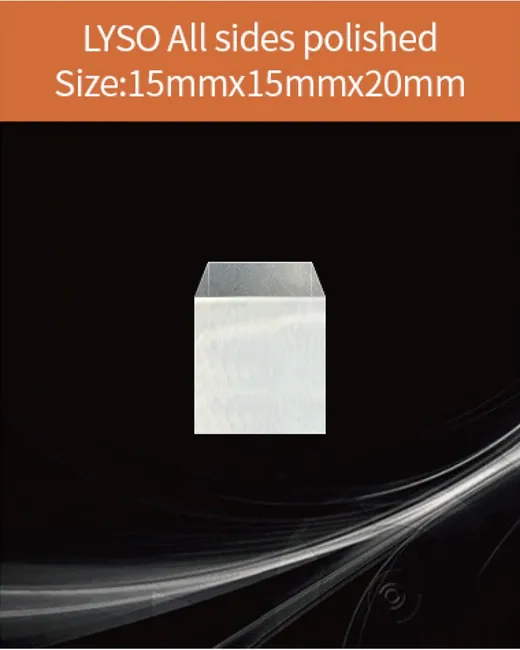15x15x20 mm all sides polished scintillation crystal by EPIC Crystal