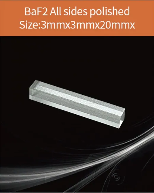 3x3x20mm all sides polished scintillation crystal by EPIC Crystal