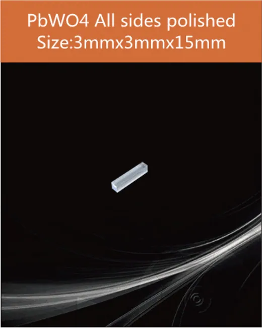 3mmx3mmx15mm all sides polished scintillation crystal by EPIC Crystal