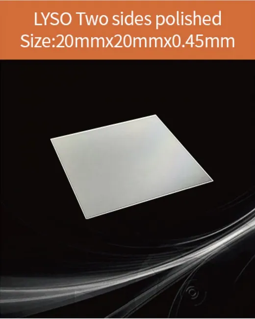 20x20x0.45mm both sides polished scintillation crystal by EPIC Crystal