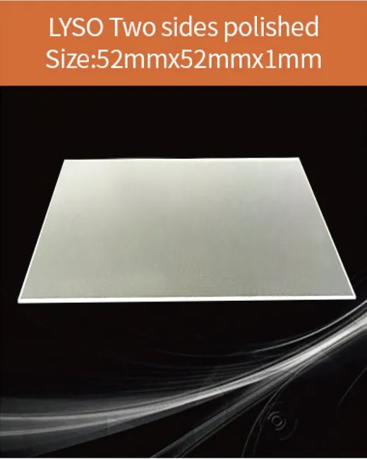 52x52x1 mm both sides polished scintillation crystal by EPIC Crystal