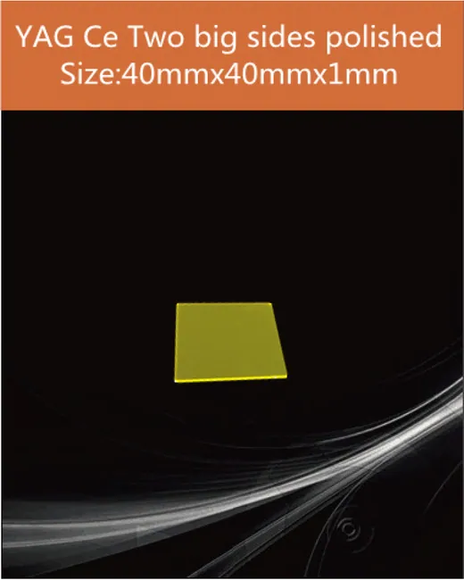 YAG 40x40x1mm scintillation crystal by EPIC Crystal
