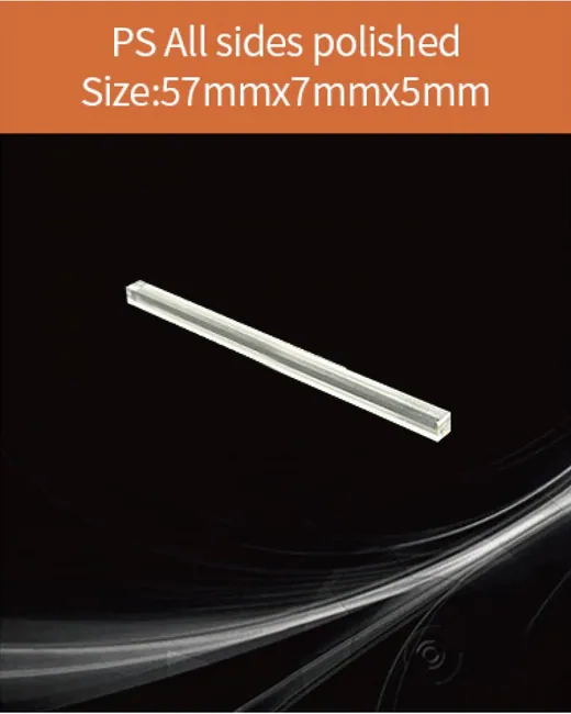 Plastic 57x7x5mm scintillation crystal by EPIC Crystal
