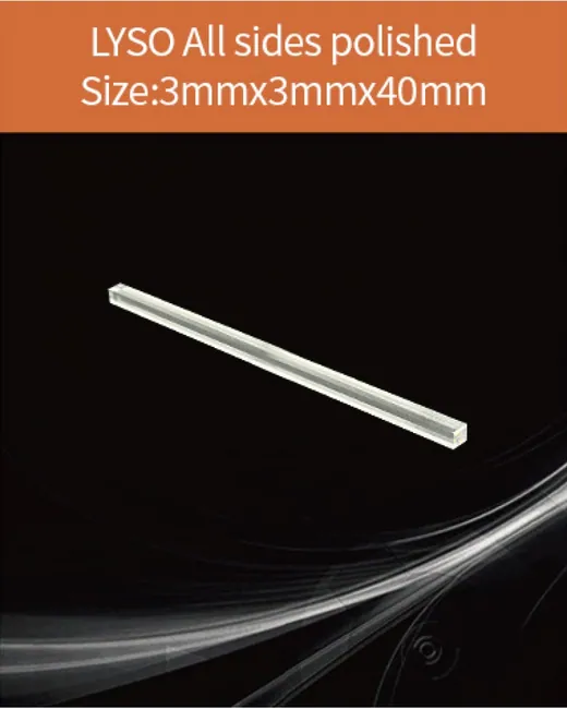 3x3x40mm all sides polished scintillation crystal by EPIC Crystal