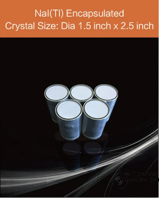 NaI(Tl) Diameter 1.5 inch x 2.5 inch scintillation crystal by EPIC Crystal