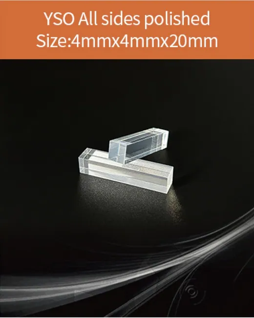 4x4x20mm all sides polished scintillation crystal by EPIC Crystal