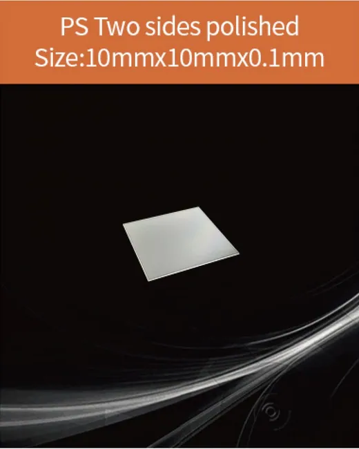 Plastic 10x10x0.1mm scintillation crystal by EPIC Crystal