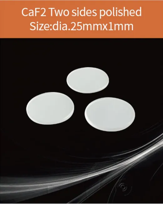 CaF2 dia.25x1mm both sides polished scintillation crystal by EPIC Crystal