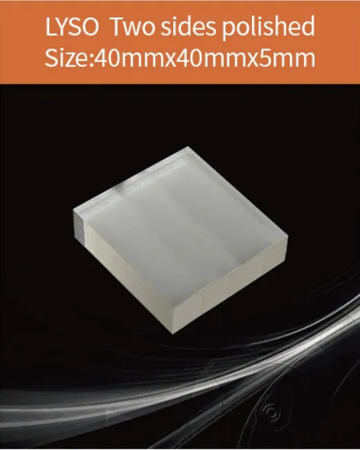 40x40x5 mm both sides polished scintillation crystal by EPIC Crystal