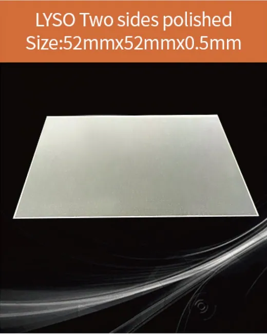52x52x0.5 mm both sides polished scintillation crystal by EPIC Crystal
