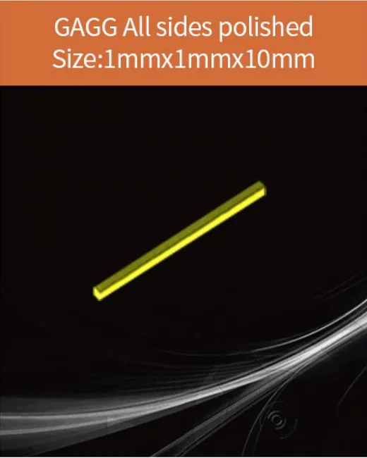 GAGG-Scintillator-1x1x10mm scintillation crystal by EPIC Crystal