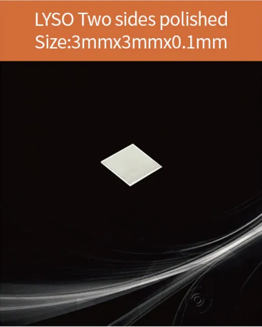 3x3x0.1mm both sides polished scintillation crystal by EPIC Crystal