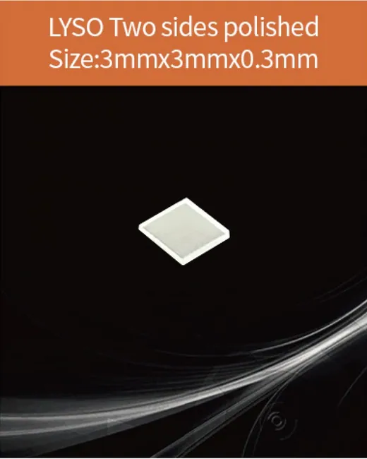 3x3x0.3mm both sides polished scintillation crystal by EPIC Crystal