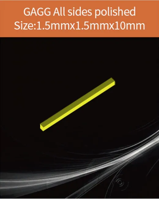 GAGG-Scintillator-1.5x1.5x10mm scintillation crystal by EPIC Crystal