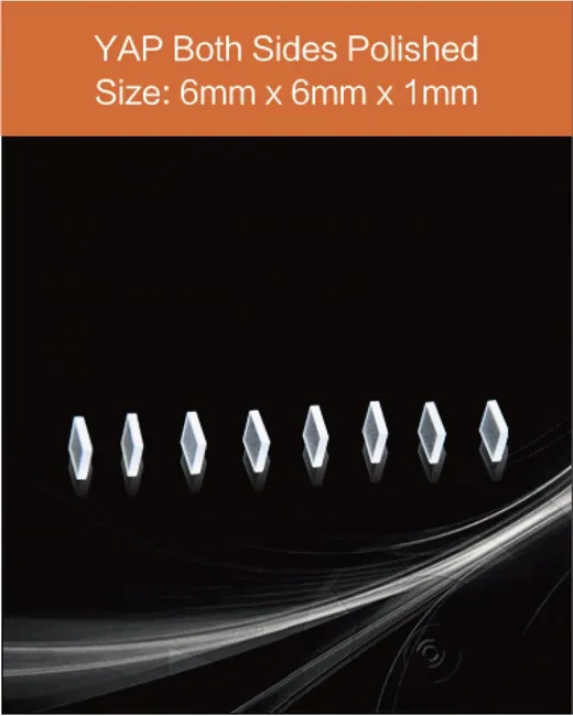 6x6x1mm scintillation crystal by EPIC Crystal
