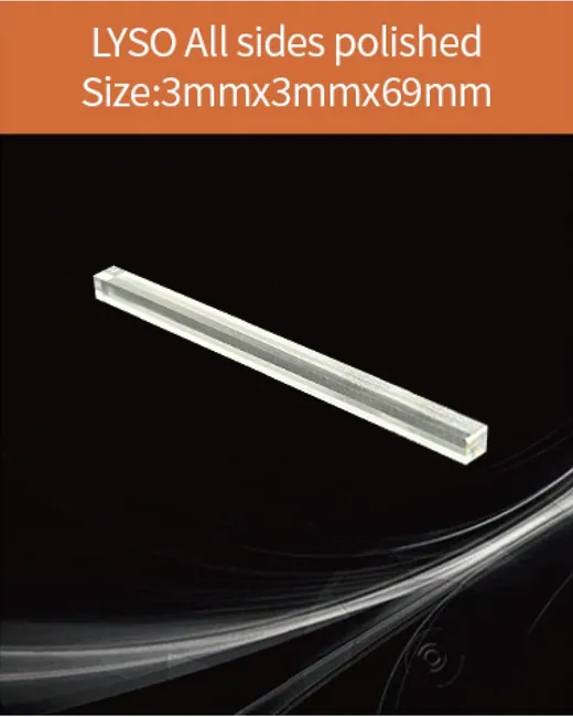3x3x69mm all sides polished scintillation crystal by EPIC Crystal