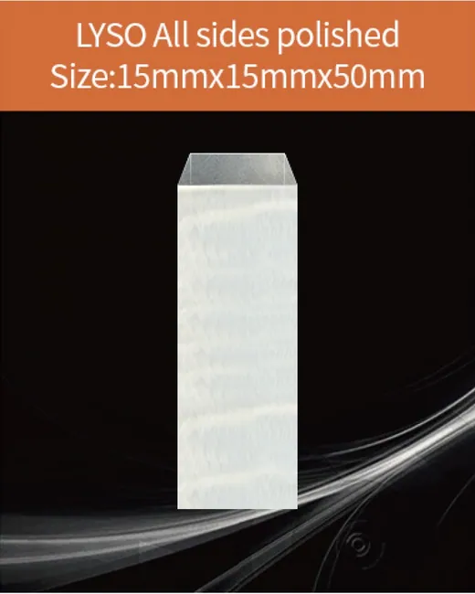 15x15x50mm all sides polished scintillation crystal by EPIC Crystal