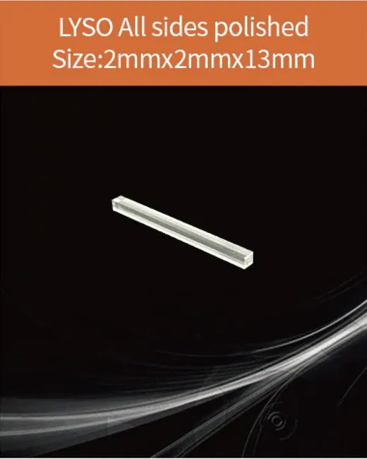2x2x13mm all sides polished scintillation crystal by EPIC Crystal