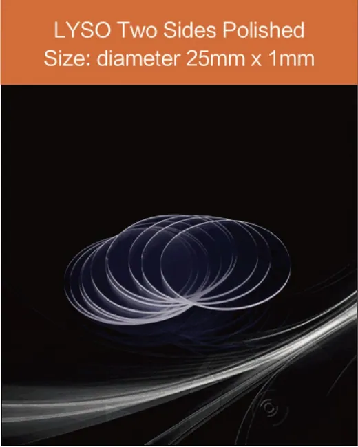 diameter 25mm x 1mm thickness two sides polished scintillation crystal by EPIC Crystal