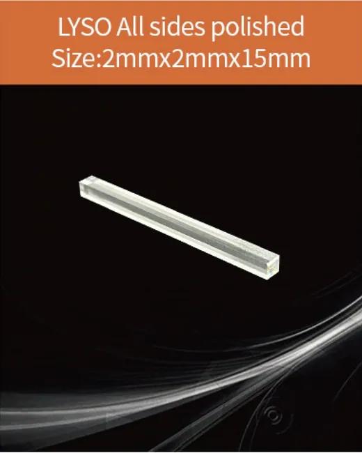 2x2x15mm all sides polished scintillation crystal by EPIC Crystal