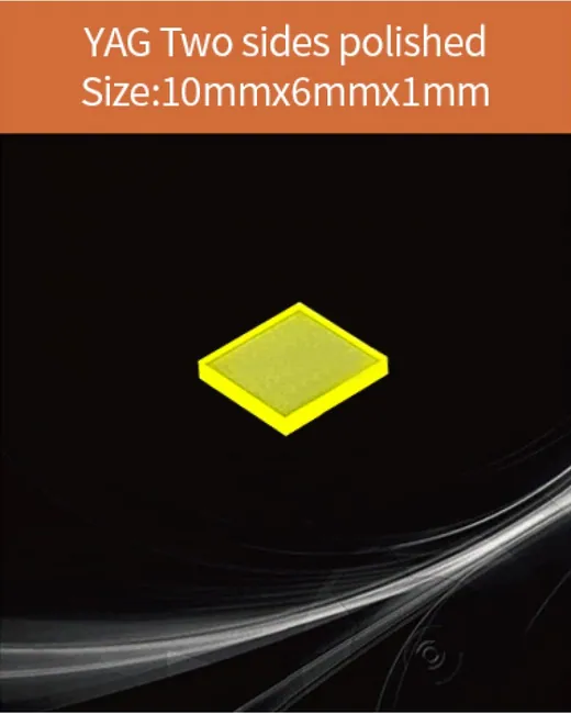 YAG(Ce) / YAP(Ce) YAG Ce 10x6x1mm scintillation crystal by EPIC Crystal