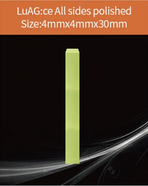 LuAG(Ce) scintillator 4x4x30mm scintillation crystal by EPIC Crystal