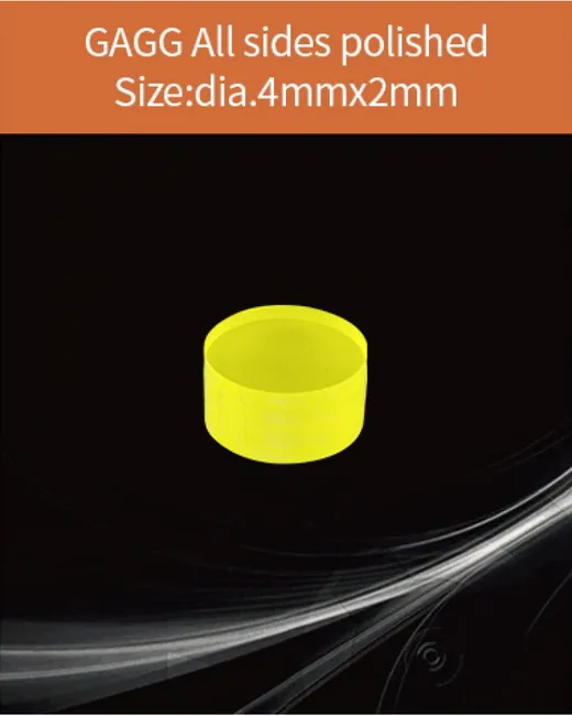 GAGG-Scintillator-dia.4x2mm scintillation crystal by EPIC Crystal