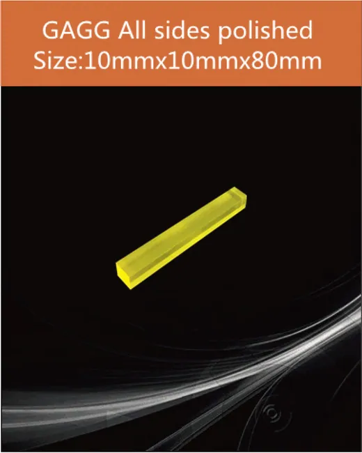 GAGG-Scintillator-10x10x80mm scintillation crystal by EPIC Crystal
