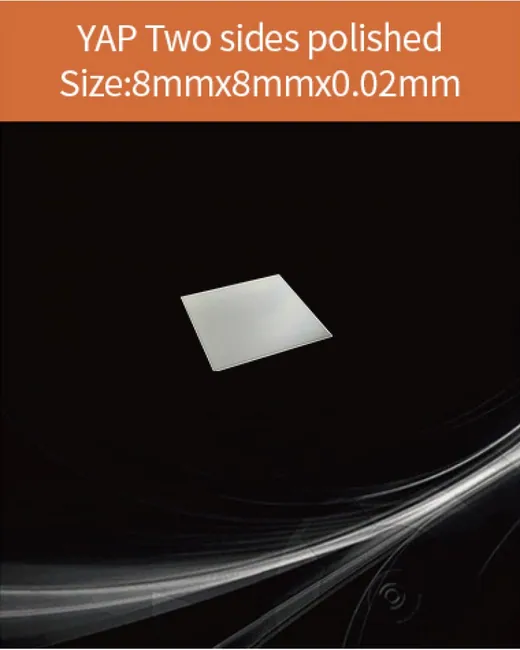 YAG(Ce) / YAP(Ce) YAP:Ce 8x8x0.02mm scintillation crystal by EPIC Crystal