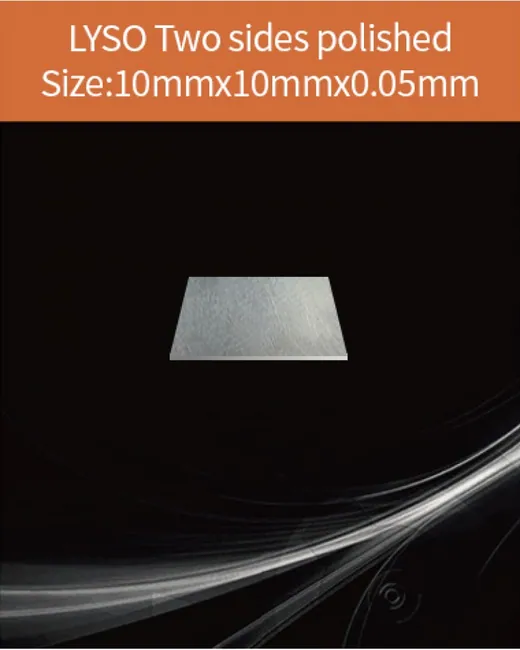 10x10x0.05mm mm all sides polished,optical polishing quality scintillation crystal by EPIC Crystal