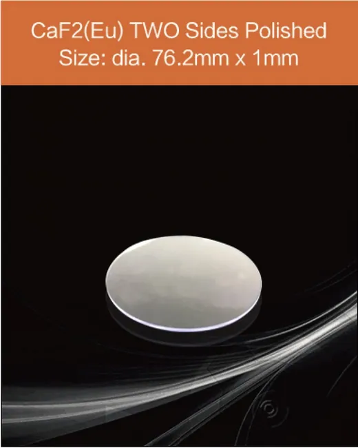 diameter 76.2x1mm both sides polished scintillation crystal by EPIC Crystal