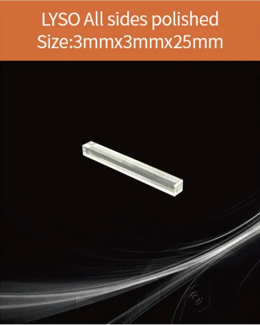 3x3x25mm all sides polished scintillation crystal by EPIC Crystal
