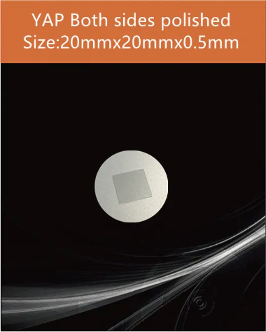 YAG(Ce) / YAP(Ce) YAP:Ce 20x20x0.5mm scintillation crystal by EPIC Crystal