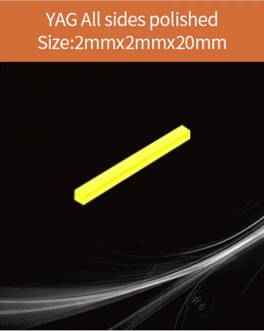 YAG(Ce) / YAP(Ce) YAG Ce 2x2x20mm scintillation crystal by EPIC Crystal