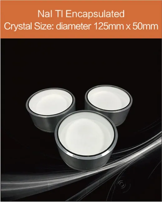 diameter 125 x 50mm encapsulated scintillation crystal by EPIC Crystal