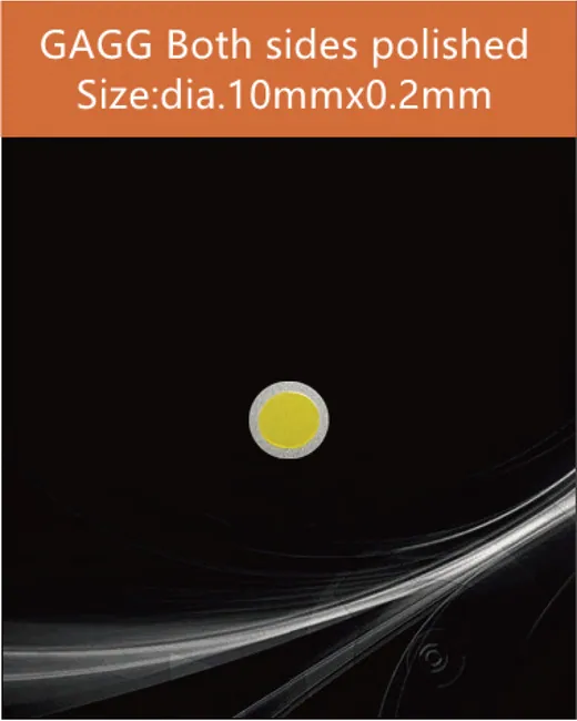 GAGG-Scintillator-dia.10x0.2mm scintillation crystal by EPIC Crystal