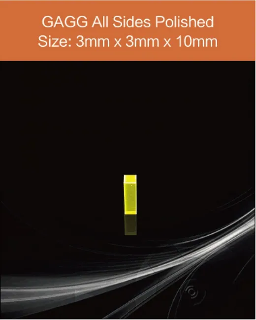 GAGG-Scintillator-3x3x10mm scintillation crystal by EPIC Crystal