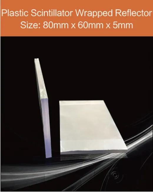 Plastic 80 x 60 x 5 mm e scintillation crystal by EPIC Crystal