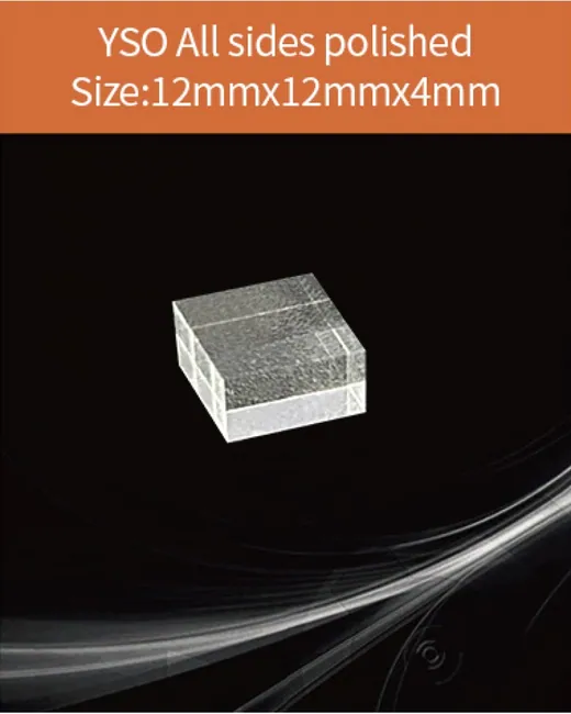12x12x4mm all sides polished scintillation crystal by EPIC Crystal