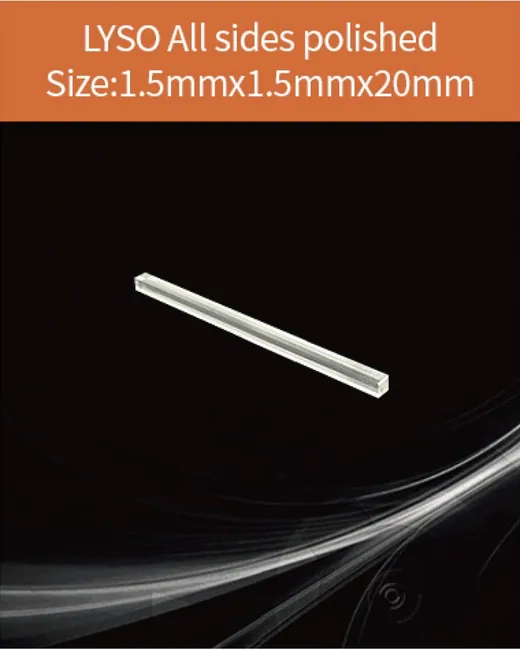 1.5x1.5x20mm all sides polished scintillation crystal by EPIC Crystal