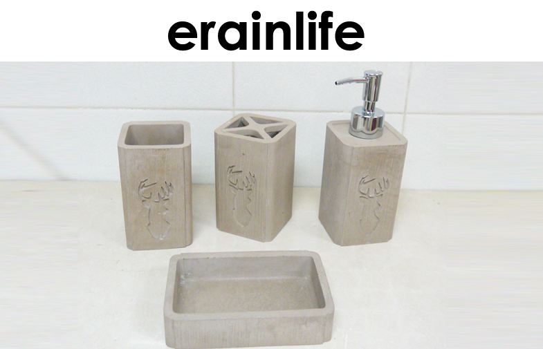 Grey Cement Accessory Set